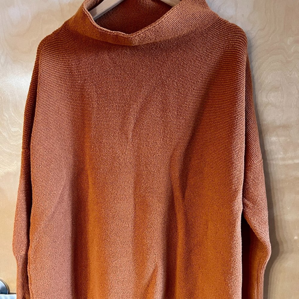 Free People Ottoman Sweater - Rust/Orange Sz Small